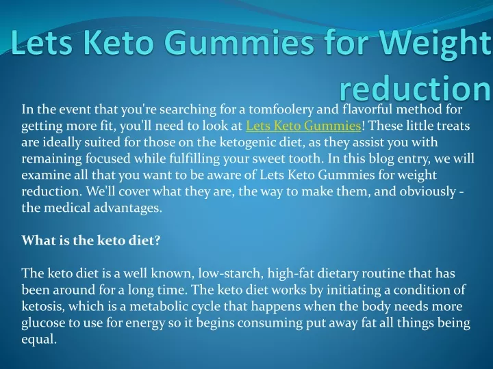 lets keto gummies for weight reduction