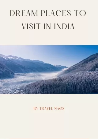 Dream Places to Visit in India