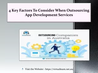 4 Key Factors To Consider When Outsourcing App Development Services