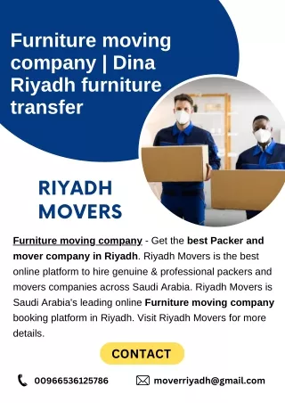 Furniture moving company | Dina Riyadh furniture transfer
