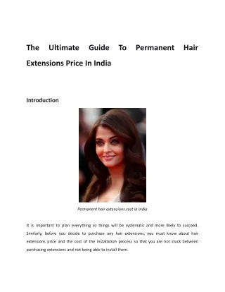The Ultimate Guide To Permanent Hair Extensions Price In India