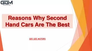 Reasons Why Second Hand Cars Are The Best