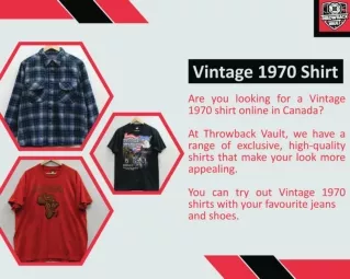 Get Affordable and Trendy Vintage 1970 Shirts from Throwback Vault