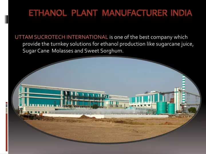 ethanol plant manufacturer india