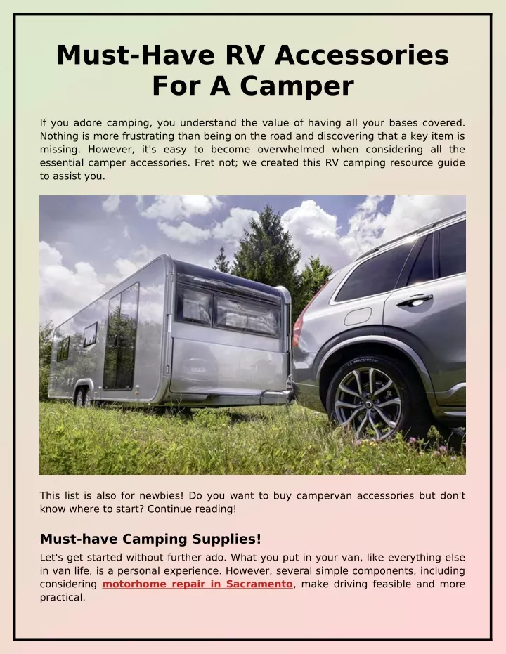 must have rv accessories for a camper