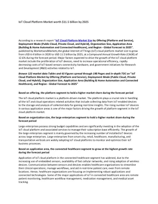 iot cloud platform market worth 11 5 billion
