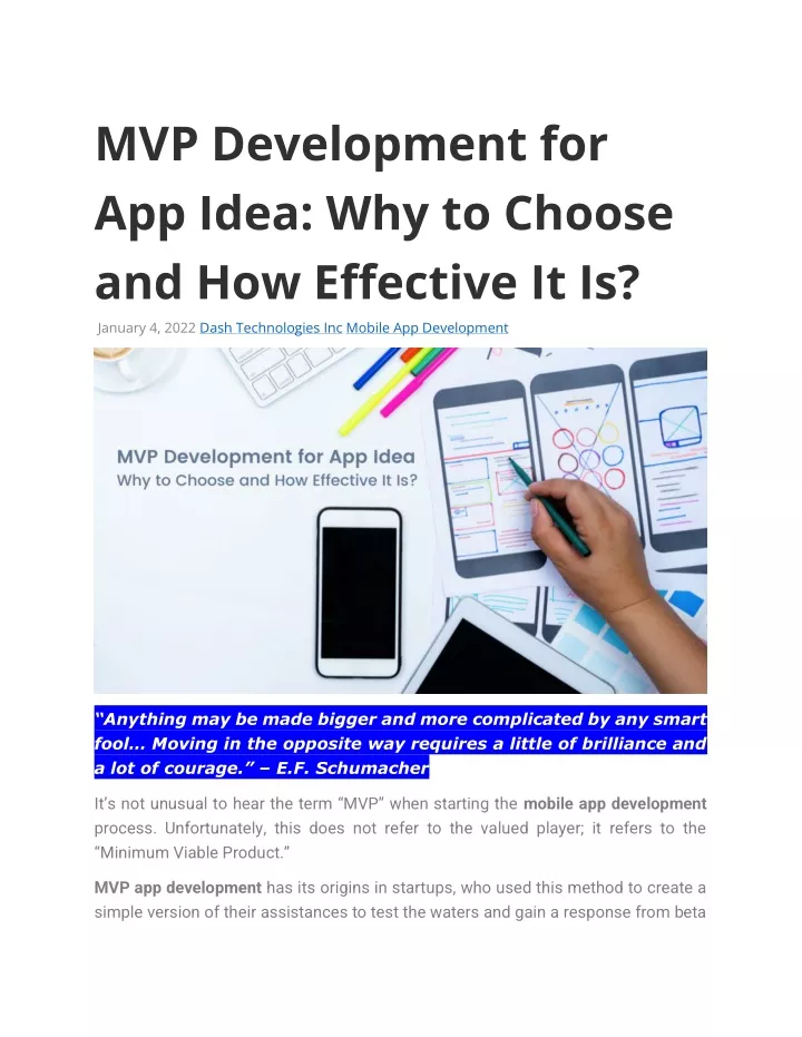 mvp development for app idea why to choose