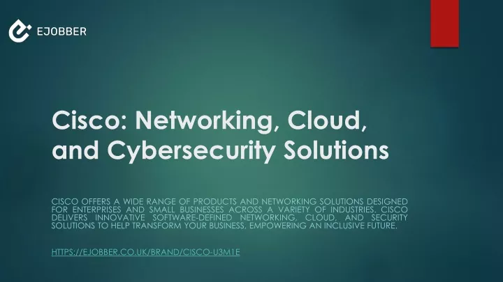cisco networking cloud and cybersecurity solutions