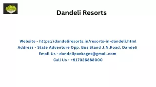 How to choose the best resort in Dandeli