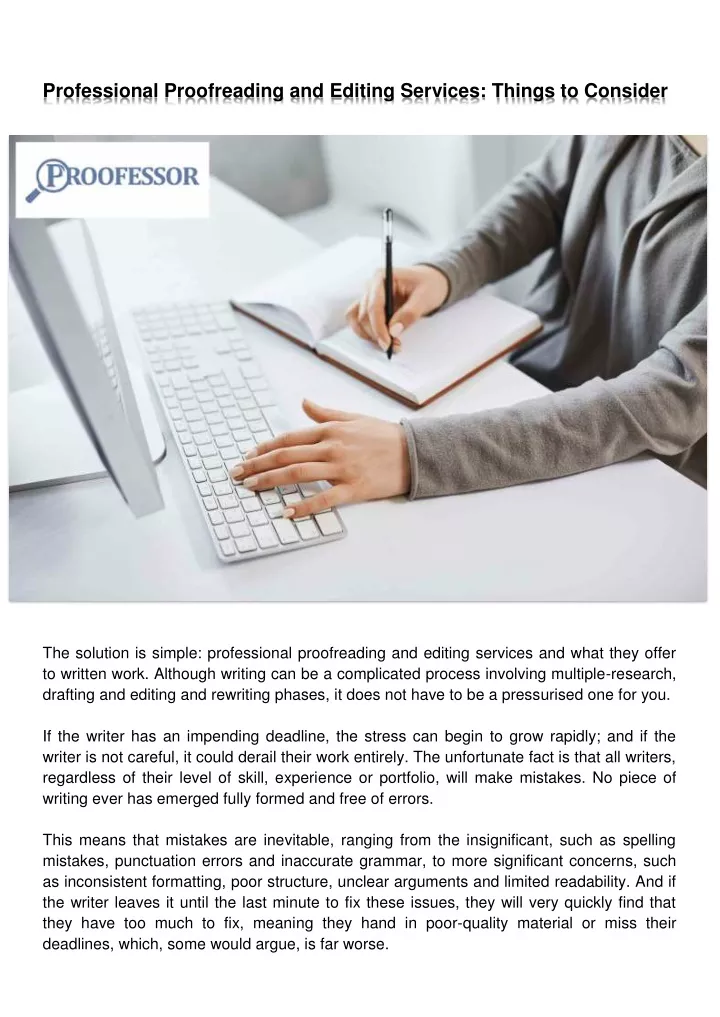 professional proofreading and editing services