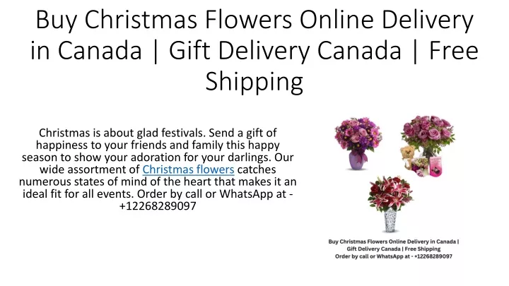 buy christmas flowers online delivery in canada gift delivery canada free shipping