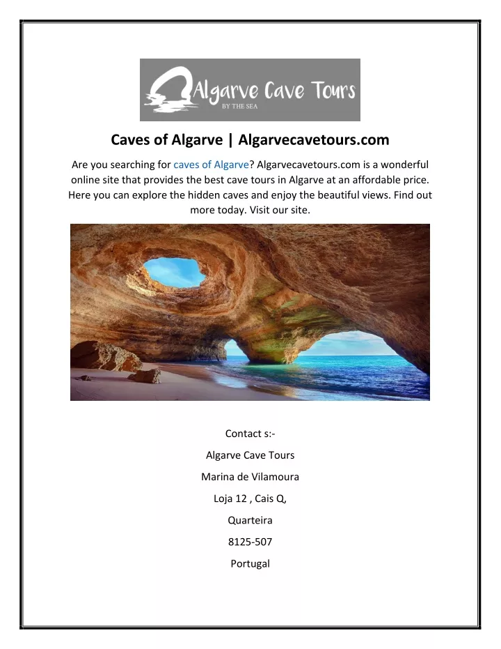 caves of algarve algarvecavetours com