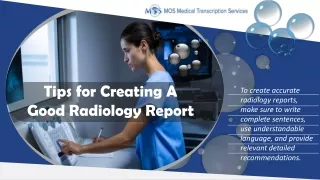 Tips for Creating A Good Radiology Report