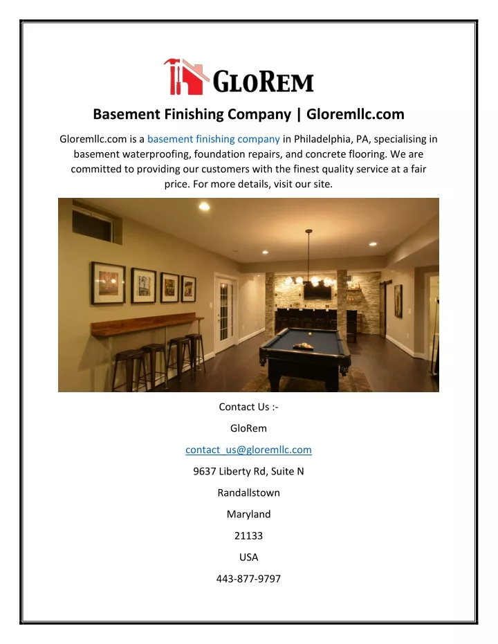 basement finishing company gloremllc com