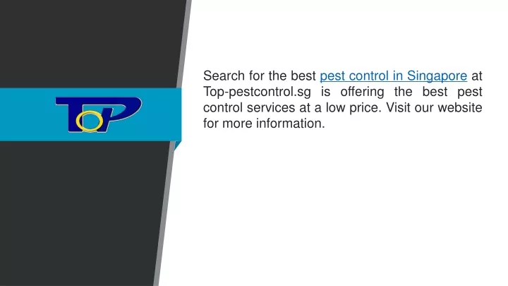 search for the best pest control in singapore