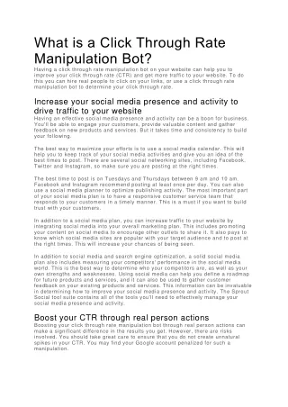 what is a click through rate manipulation