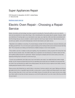 super appliances repair