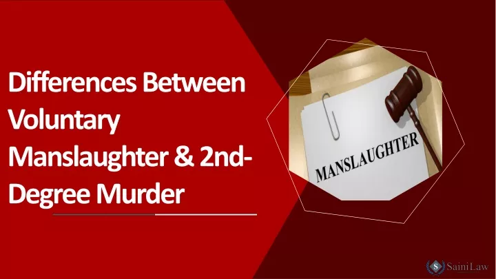 differences between voluntary manslaughter
