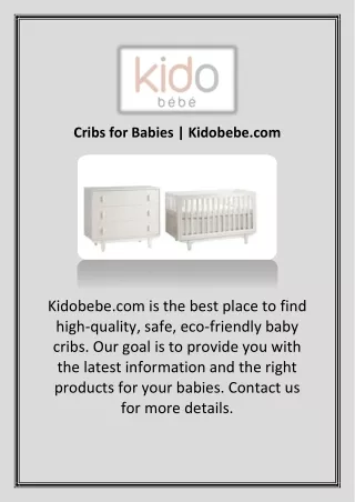 cribs for babies kidobebe com