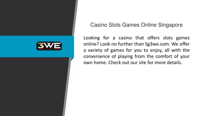 casino slots games online singapore