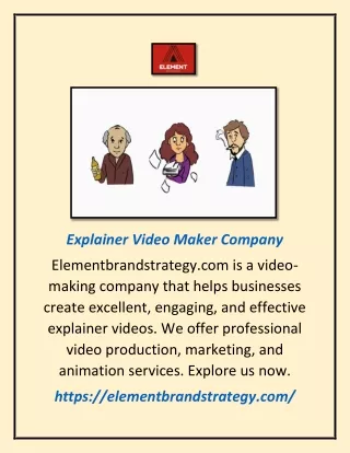 explainer video maker company