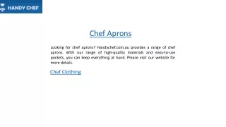 chef aprons