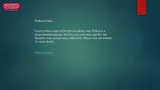 python course