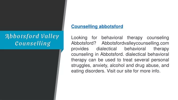 counselling abbotsford looking for behavioral