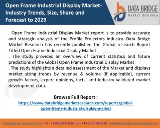 open frame industrial display market industry