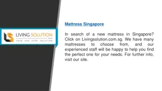 mattress singapore in search of a new mattress