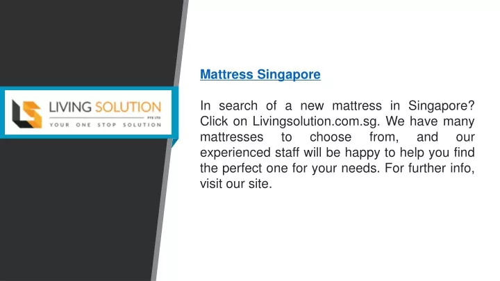 mattress singapore in search of a new mattress