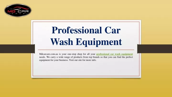 professional car wash equipment
