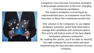 Digital workplace solutions companies