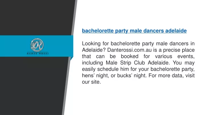 bachelorette party male dancers adelaide looking
