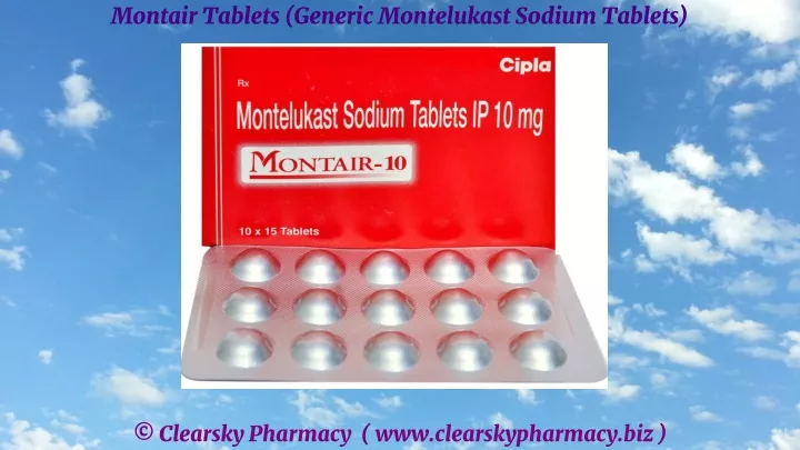 montair tablets generic montelukast sodium tablets