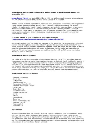 image sensor market global industry size share
