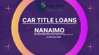 Get cash same day if your Vehicle is fully paid off | 1-855-904-9880