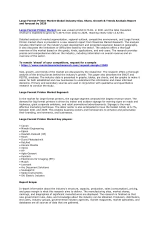 large format printer market global industry size