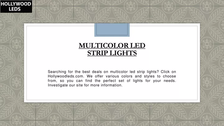 multicolor led strip lights