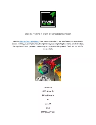 diploma framing in miami framestogomiami com