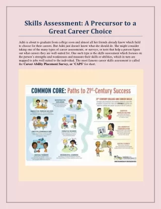 skills assessment a precursor to a great career