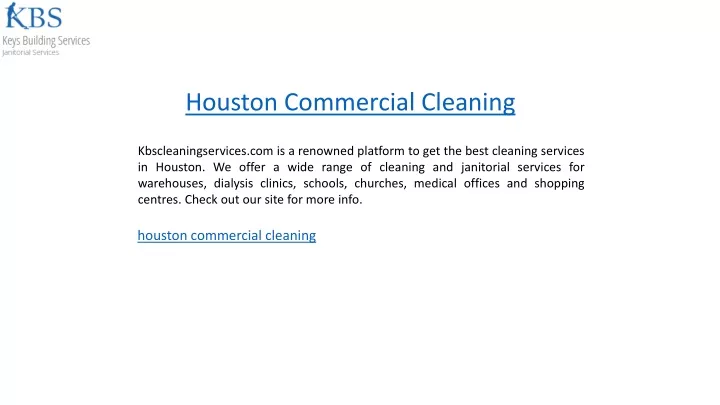 houston commercial cleaning