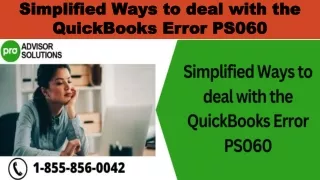 simplified ways to deal with the quickbooks error ps060