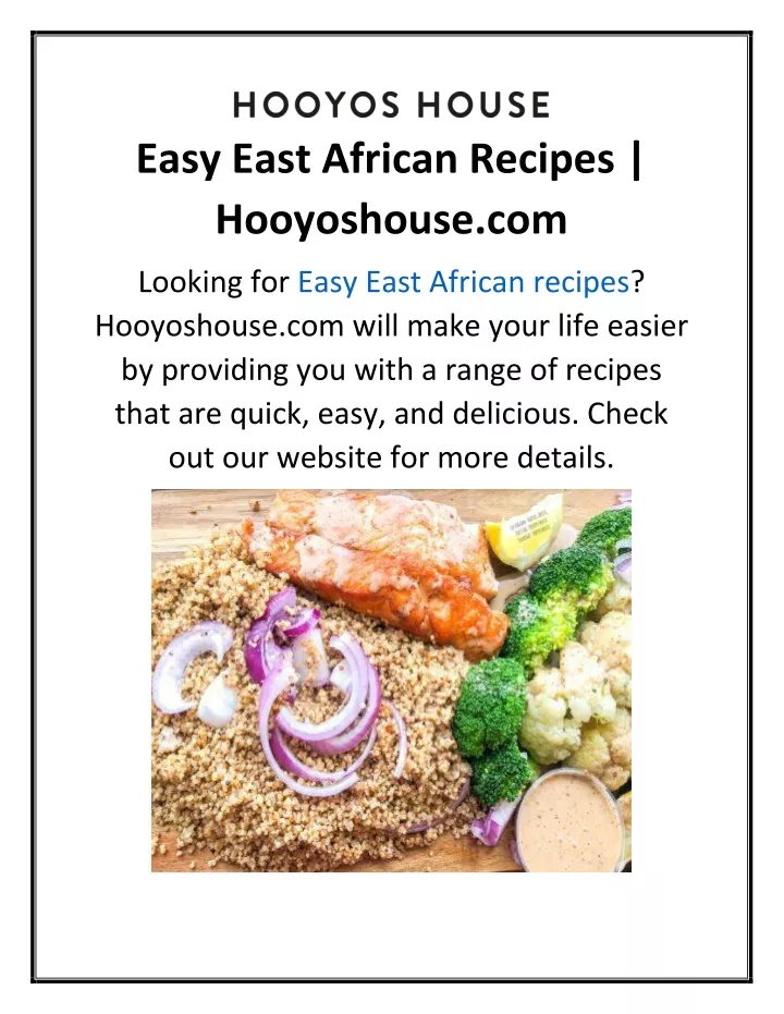 easy east african recipes hooyoshouse com