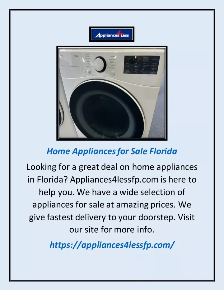 home appliances for sale florida