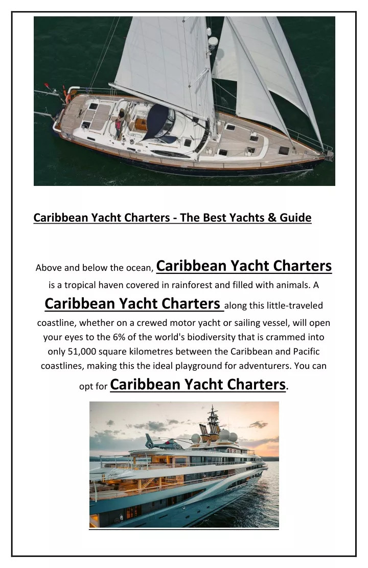 caribbean yacht charters the best yachts guide