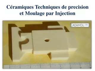 Céramiques Techniques de precision et Moulage par Injection