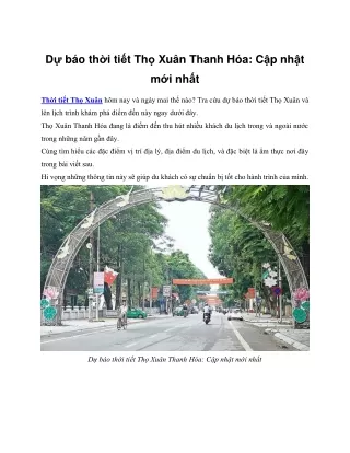 d b o th i ti t th xu n thanh h a c p nh t