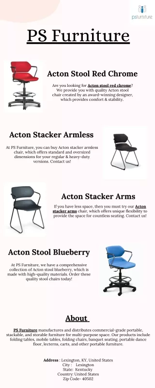 Acton Stool Red Chrome