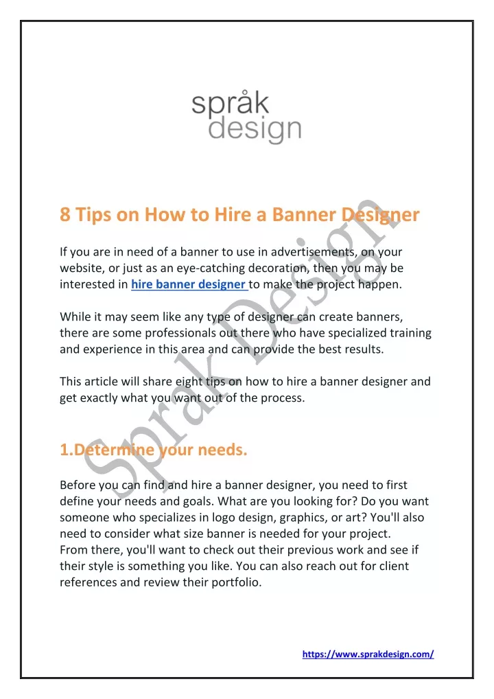 8 tips on how to hire a banner designer